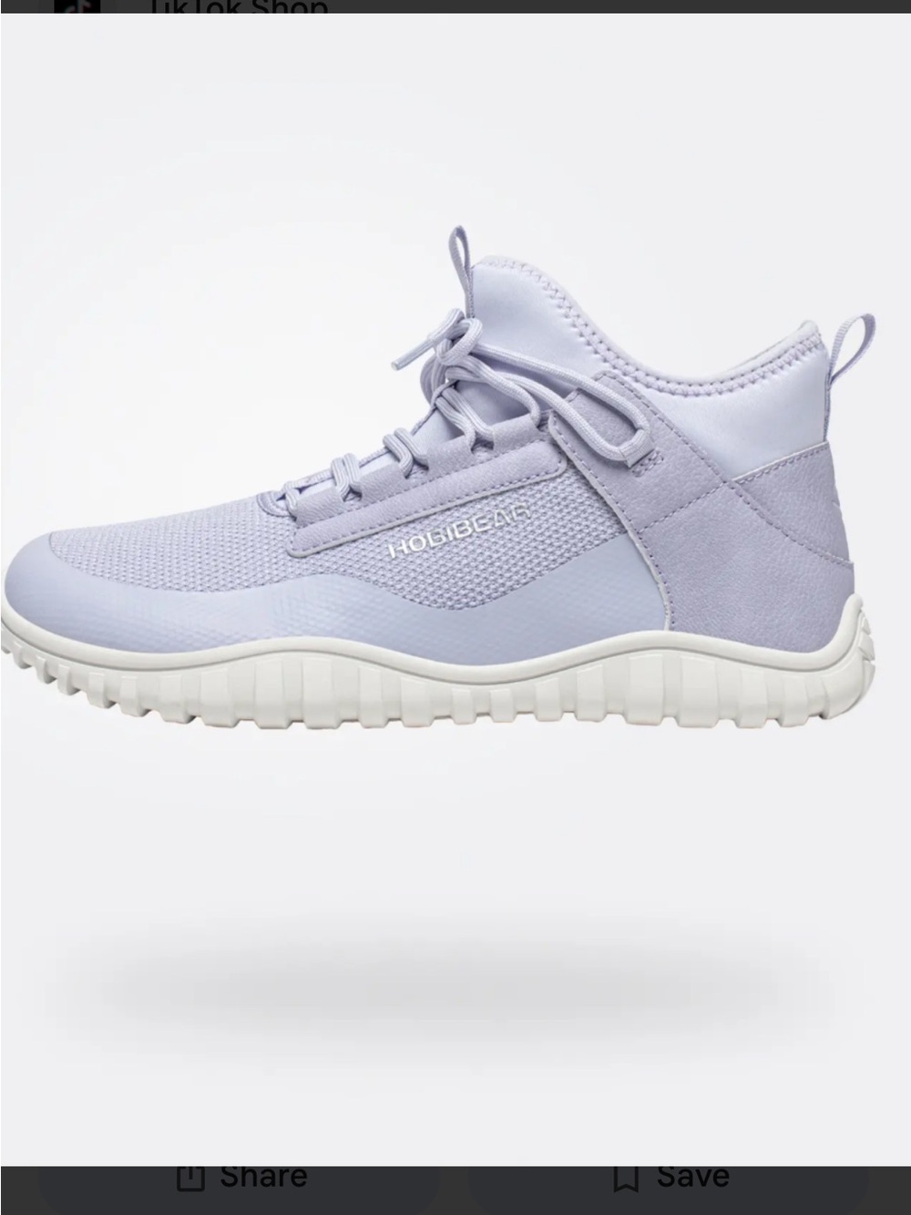 NWOT Hobibear Lavender High-Top Knit Sneaker for Women - Size 39 (US women’s 8)
